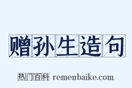 赠孙生造句是什么意思的图片